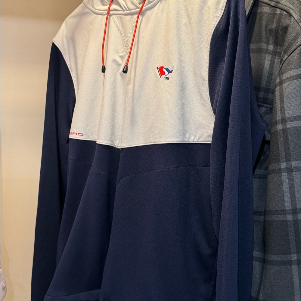 Men's ZERO Navy and White Hoodie